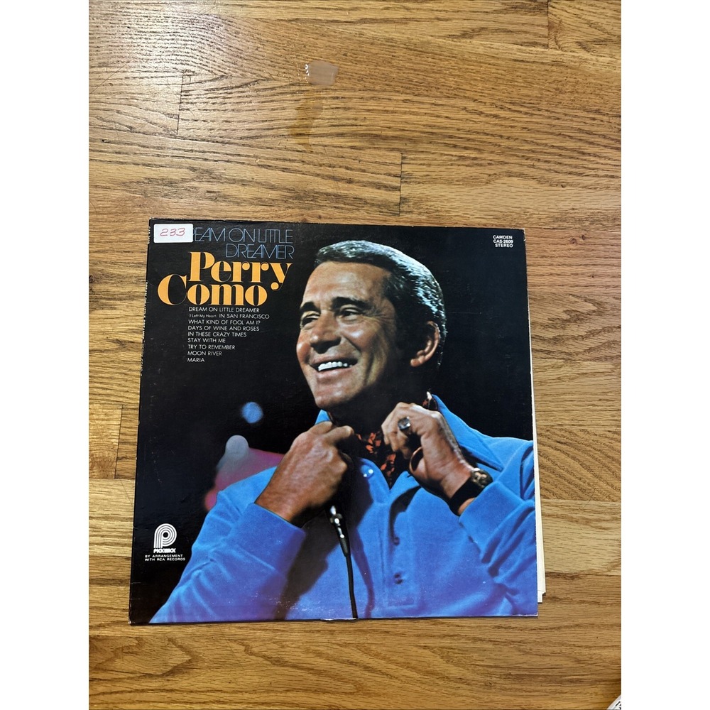 Perry Como Dream On Little Dreamer Vinyl LP 12" Black‎ Good 1973 Camden CAS-2609